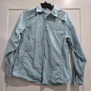 World Wide Sportsman Light Blue Shirt, Button Down, Size M